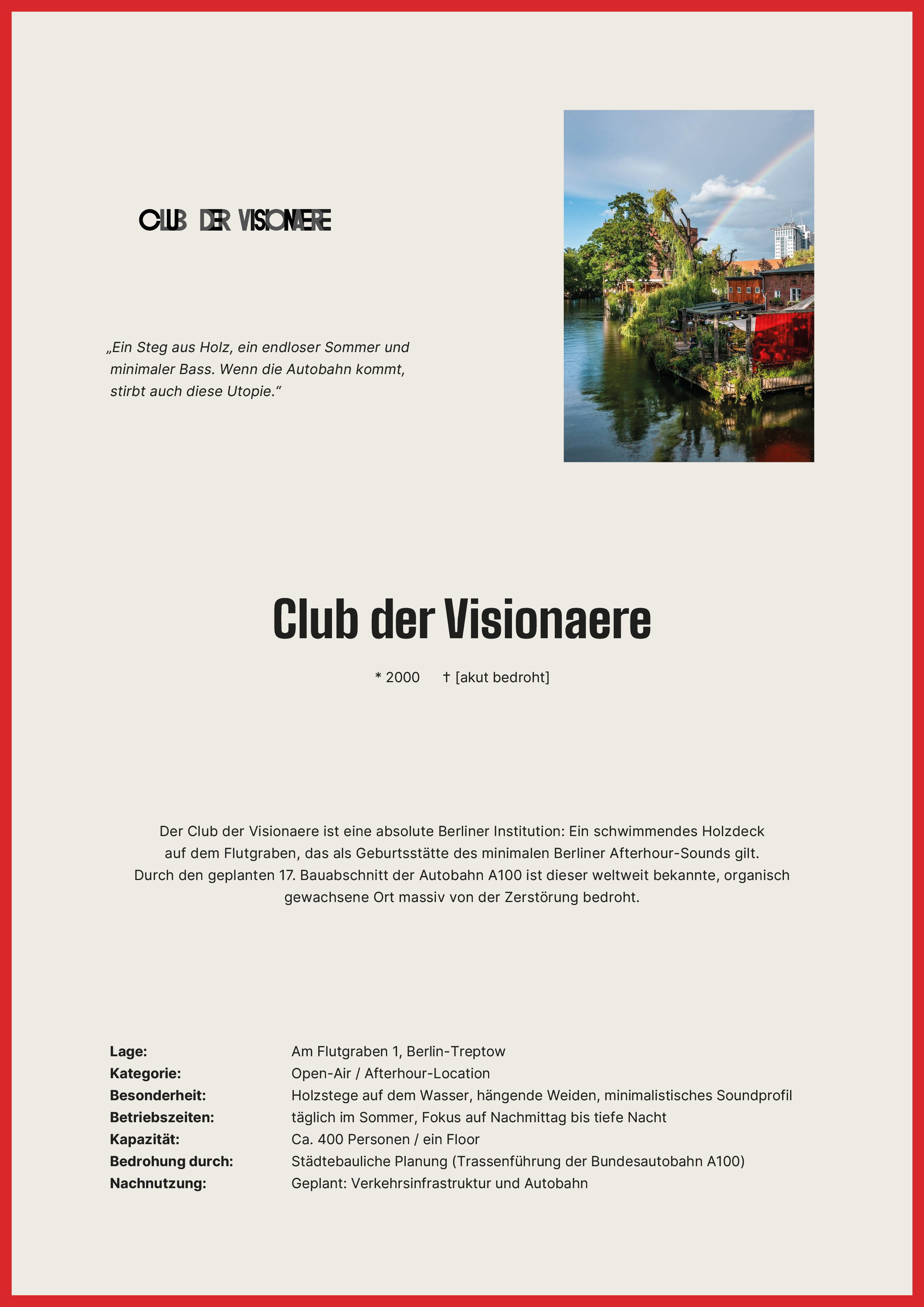 Traueranzeige Club der Visionäre