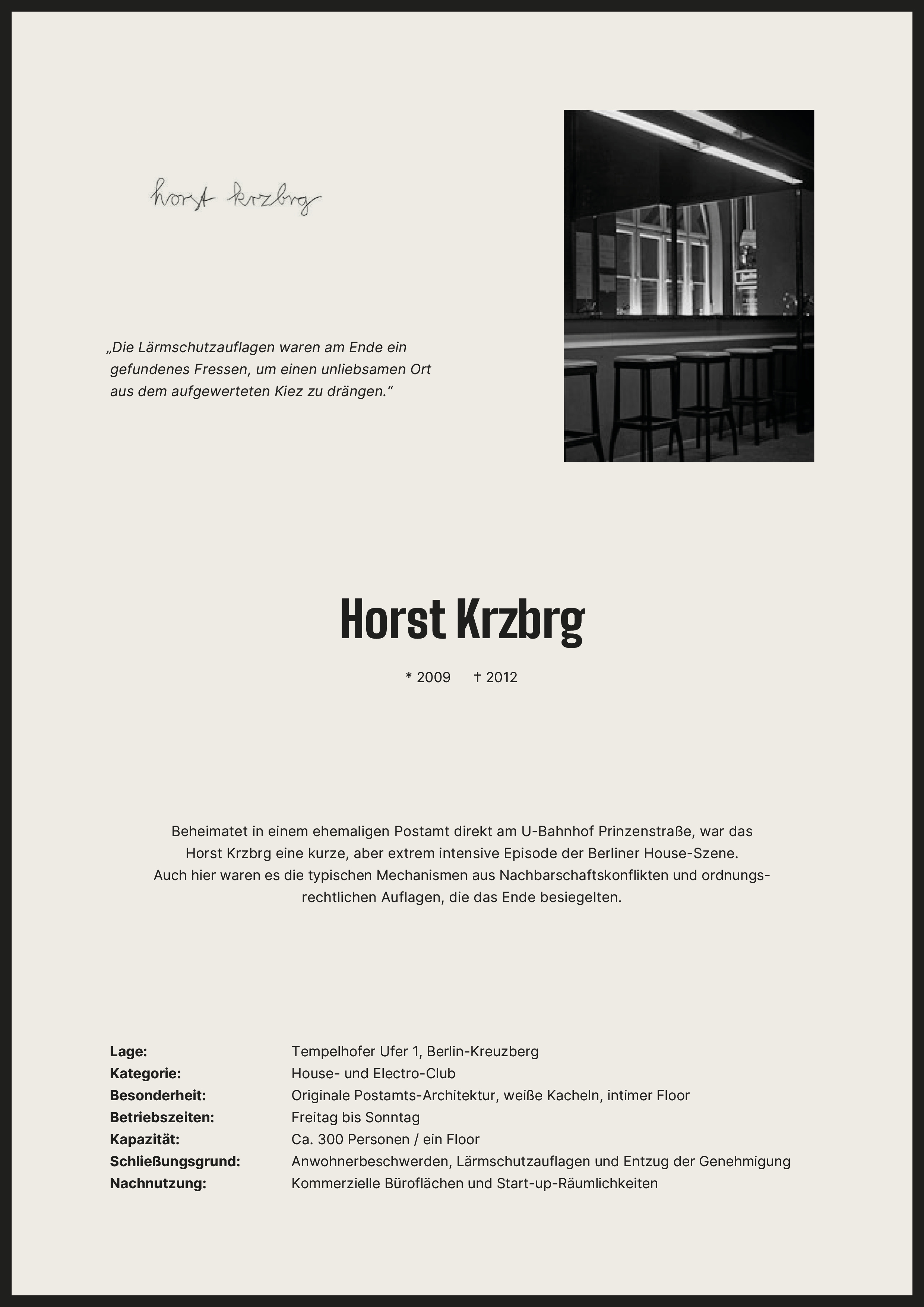 Traueranzeige Horst Krzbrg