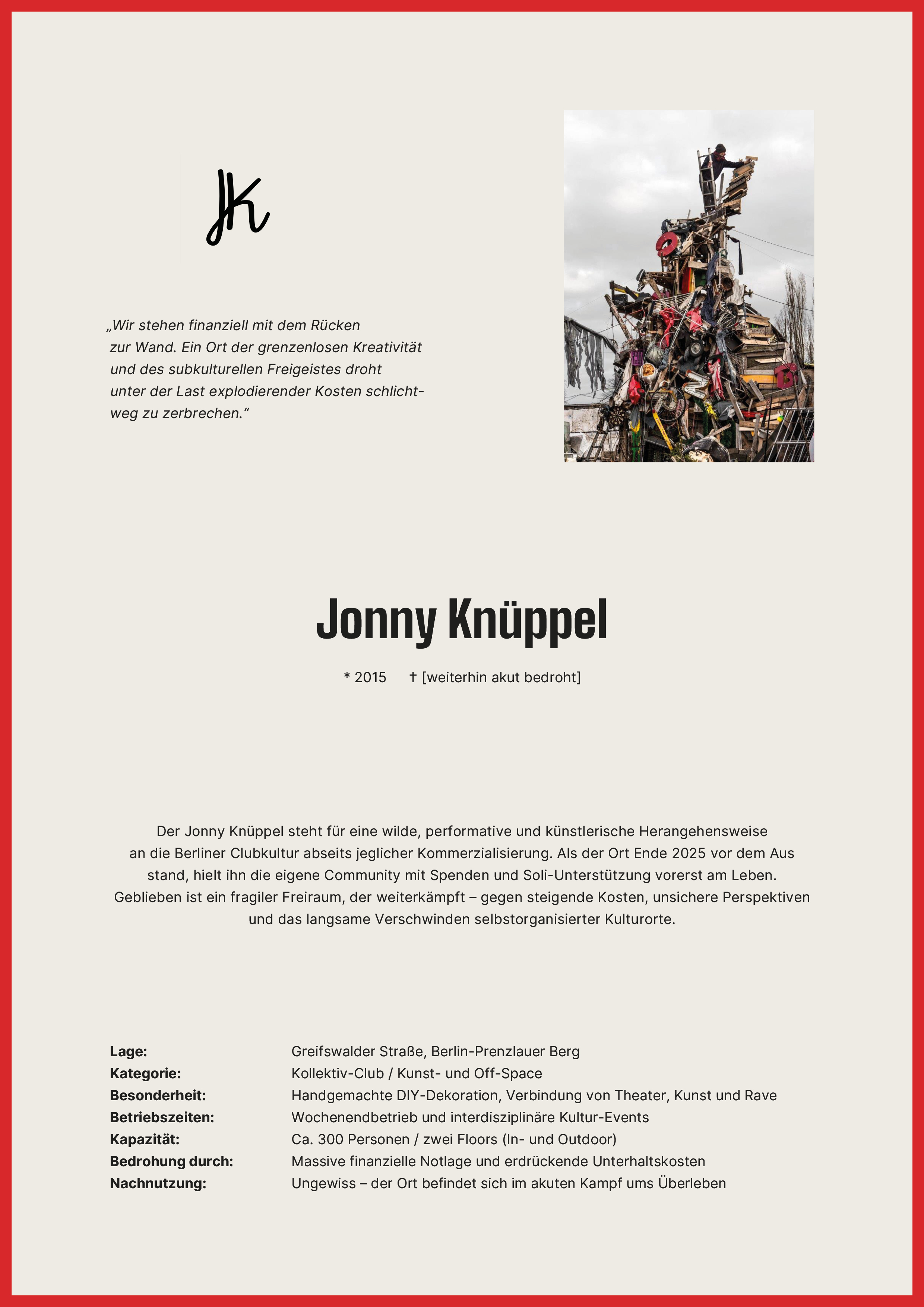 Traueranzeige Jonny Knüppel