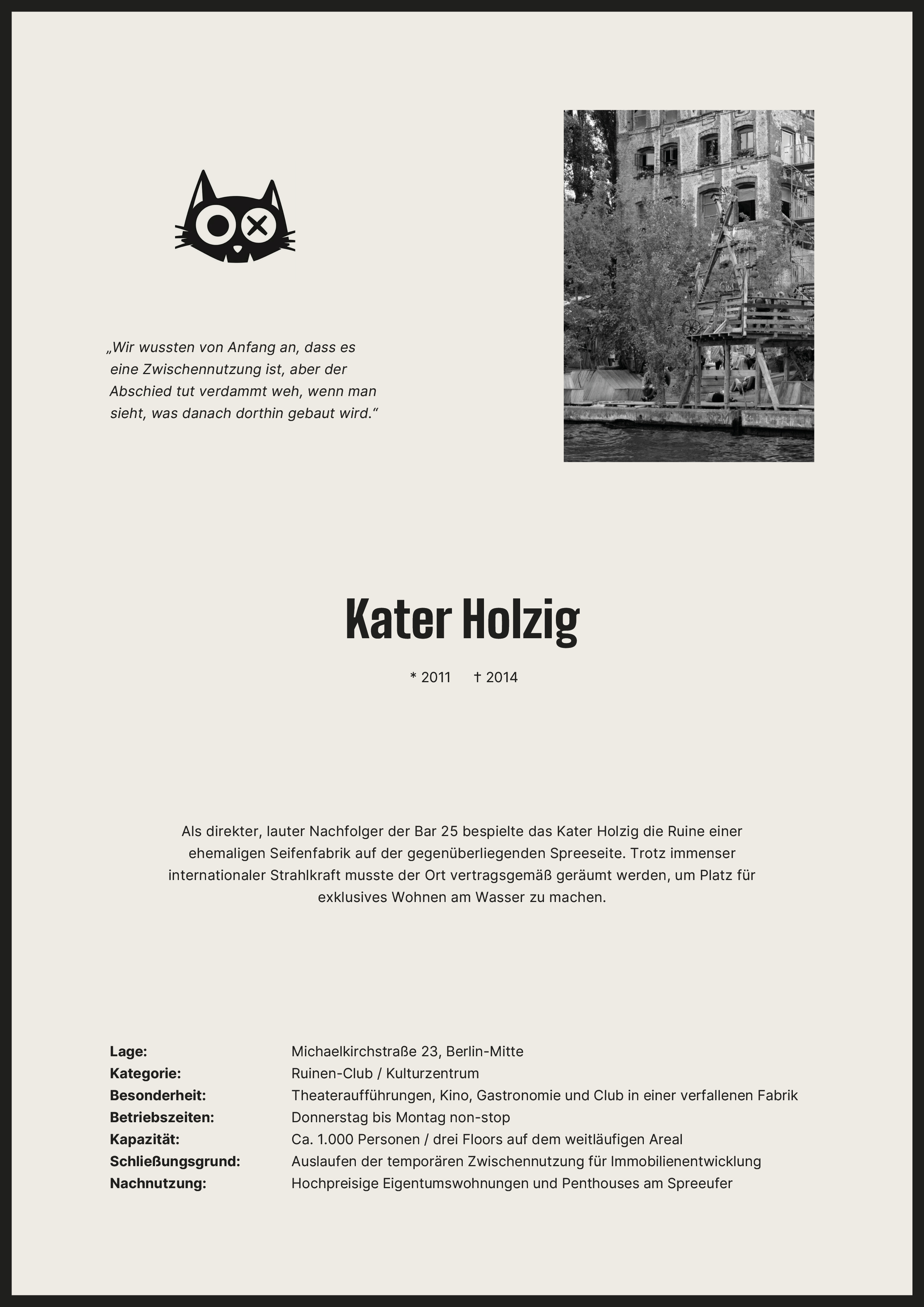 Traueranzeige Kater Holzig